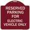 Signmission Parking Reserved for Electric Vehicle Heavy-Gauge Aluminum Sign, 18" x 18", BU-1818-23391 A-DES-BU-1818-23391 - alternate 1